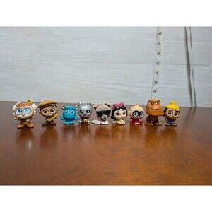 RARE Disney Doorables 9pc Lot SQUISHY Sulley FLOCKED Dodger METALLIC Pooh Buck